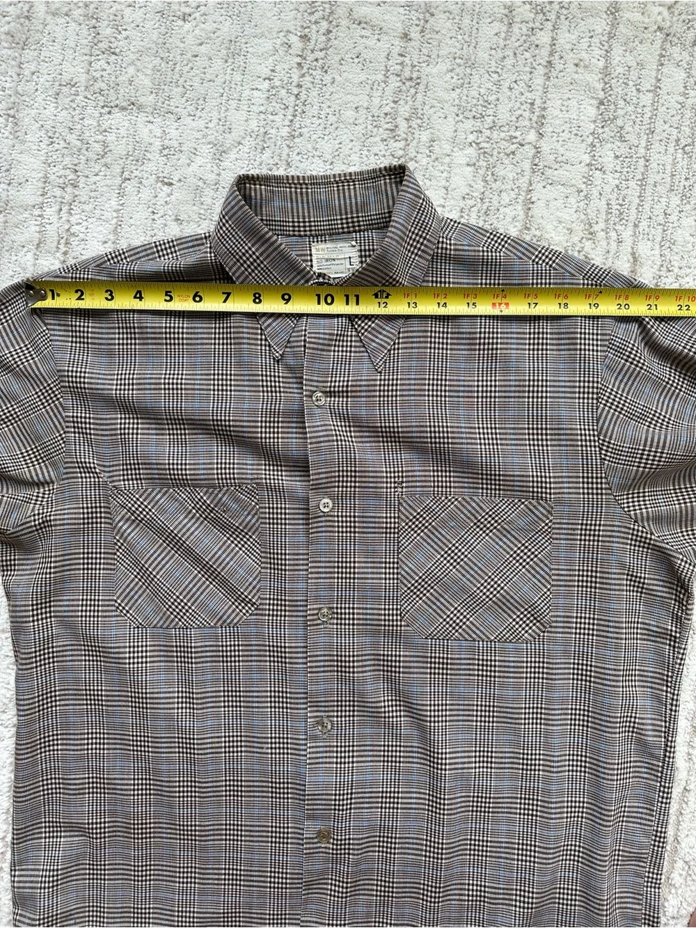 Vintage JC Penny Button Down Long Sleeve Shirt Men’s Large 16-16 1/2 Plaid - Picture 6 of 7